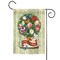 Toland Home Garden Green and Pink Floral Wreath Outdoor Rectangular Mini Garden Flag 18" x 12.5"